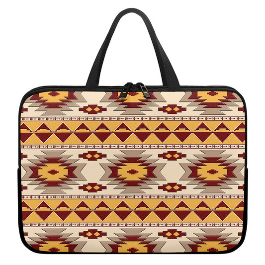 Tribal Southwestern Navajo Pattern Print Laptop Sleeve With Handle