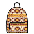 Tribal Southwestern Navajo Pattern Print Leather Backpack