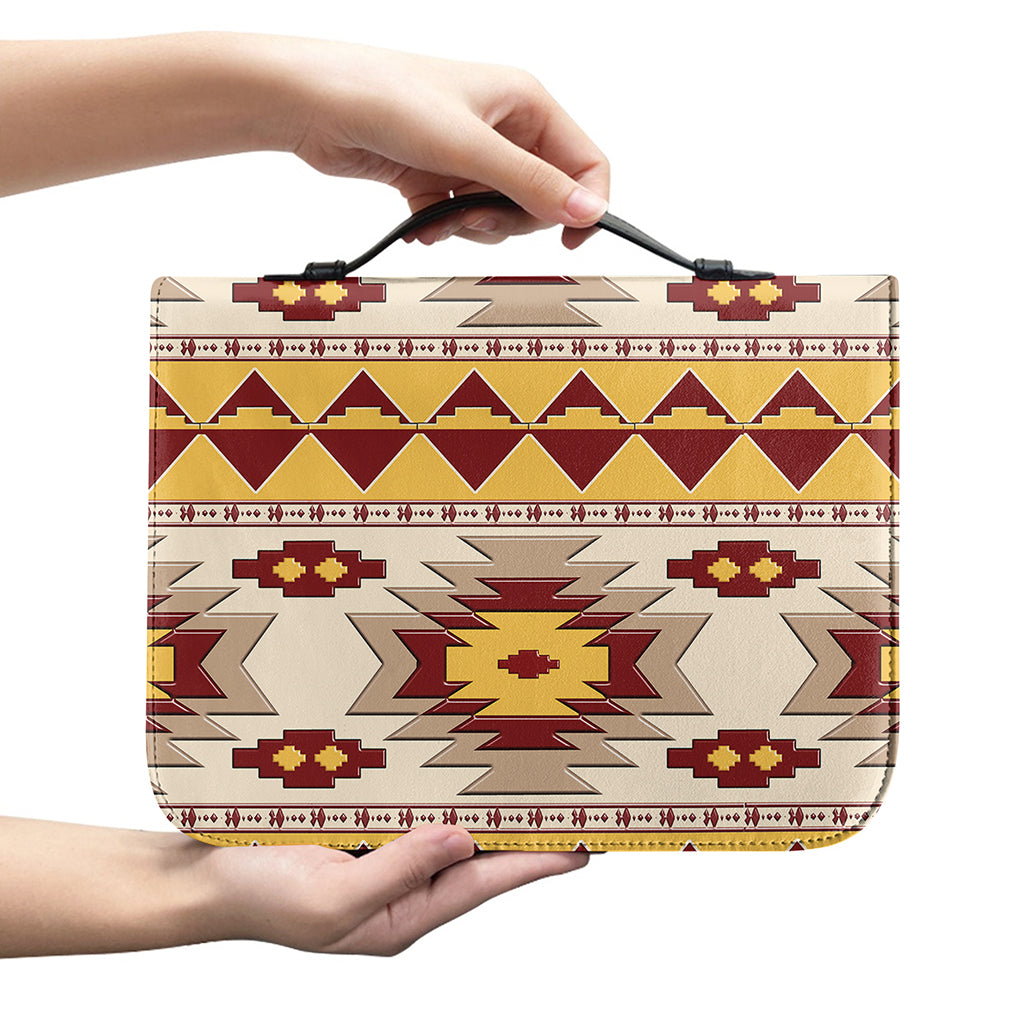 Tribal Southwestern Navajo Pattern Print Leather Bible Cover