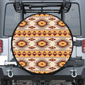Tribal Southwestern Navajo Pattern Print Leather Spare Tire Cover