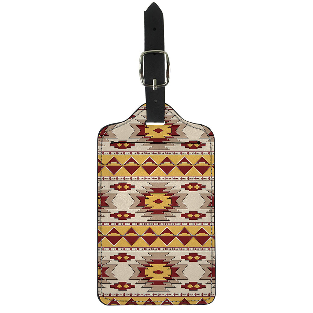Tribal Southwestern Navajo Pattern Print Luggage Tag