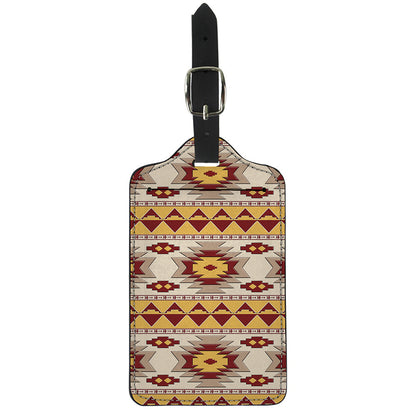 Tribal Southwestern Navajo Pattern Print Luggage Tag