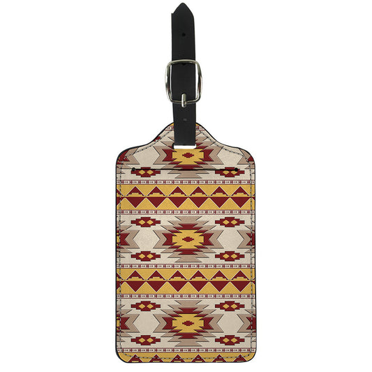 Tribal Southwestern Navajo Pattern Print Luggage Tag