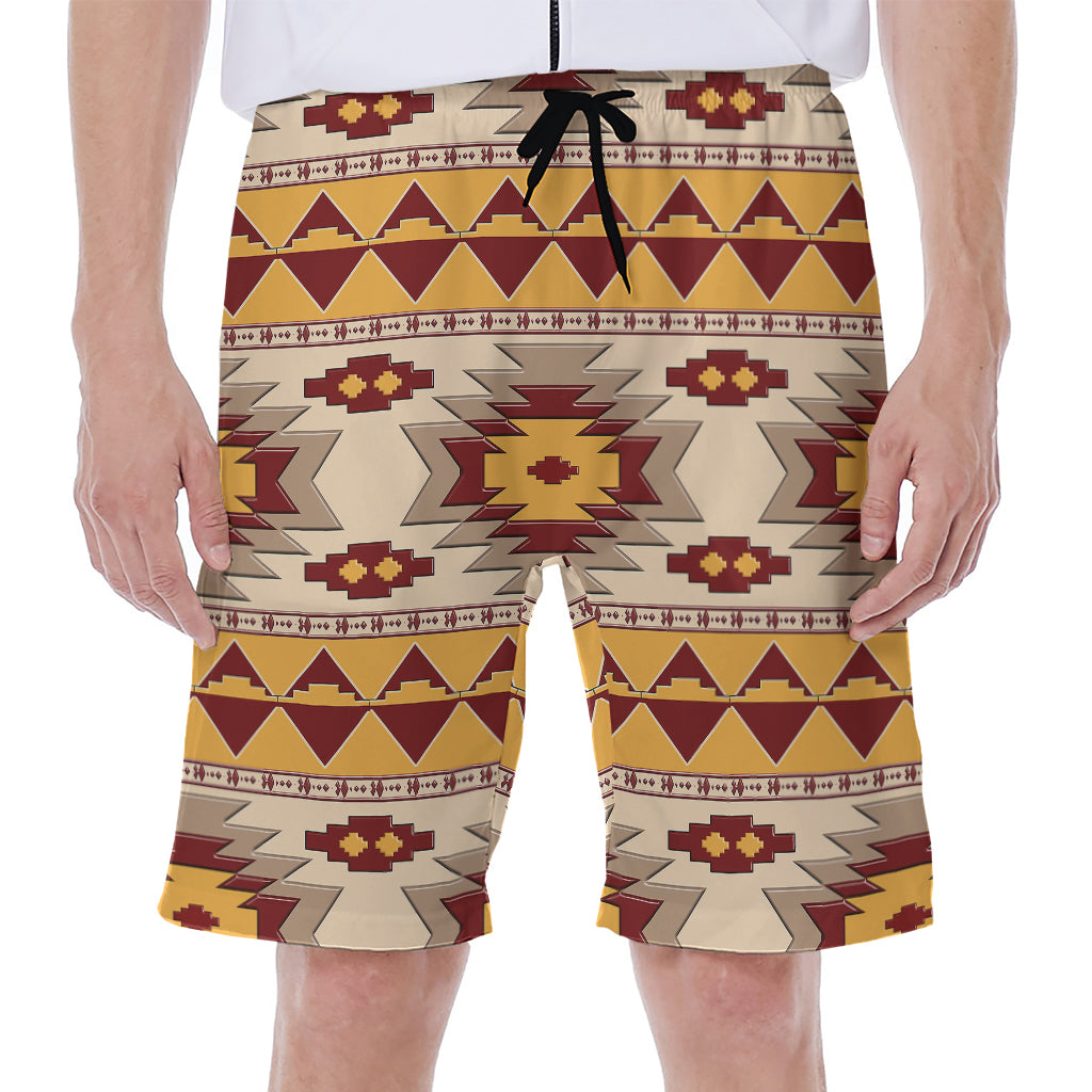 Tribal Southwestern Navajo Pattern Print Men's Beach Shorts
