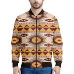 Tribal Southwestern Navajo Pattern Print Men's Bomber Jacket