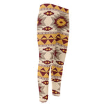Tribal Southwestern Navajo Pattern Print Men's Compression Pants