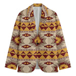 Tribal Southwestern Navajo Pattern Print Men's Cotton Blazer