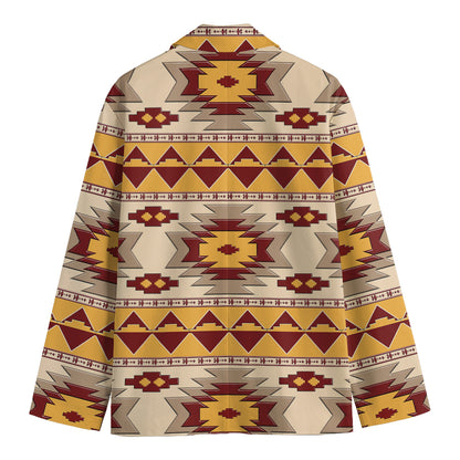 Tribal Southwestern Navajo Pattern Print Men's Cotton Blazer