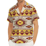 Tribal Southwestern Navajo Pattern Print Men's Deep V-Neck Shirt