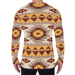 Tribal Southwestern Navajo Pattern Print Men's Long Sleeve T-Shirt