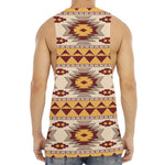 Tribal Southwestern Navajo Pattern Print Men's Muscle Tank Top