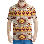 Tribal Southwestern Navajo Pattern Print Men's Polo Shirt