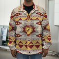 Tribal Southwestern Navajo Pattern Print Men's Shirt Jacket