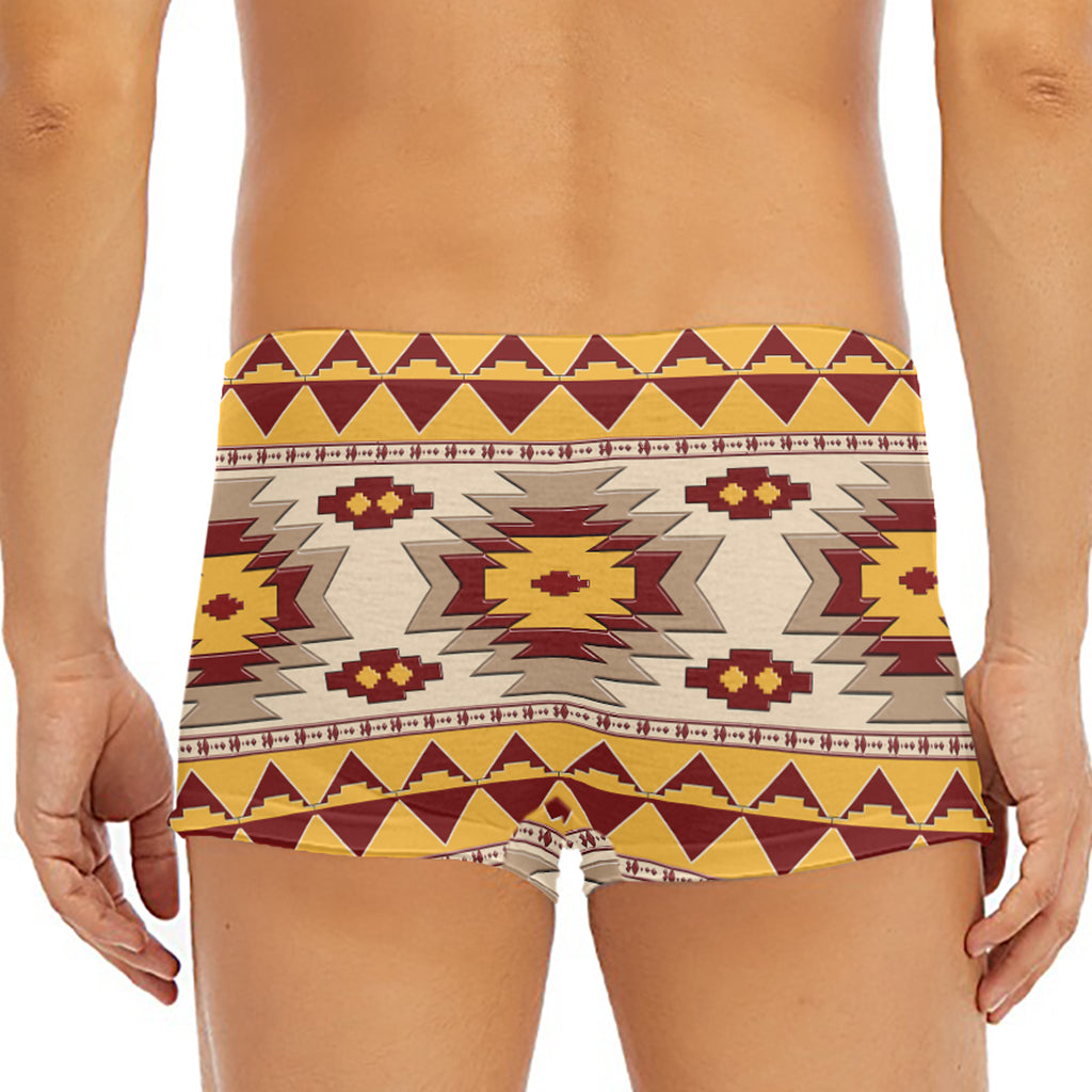 Tribal Southwestern Navajo Pattern Print Men's Short Boxer Briefs