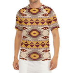 Tribal Southwestern Navajo Pattern Print Men's Short Sleeve Rash Guard