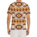 Tribal Southwestern Navajo Pattern Print Men's Short Sleeve Rash Guard