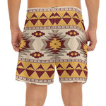 Tribal Southwestern Navajo Pattern Print Men's Split Running Shorts