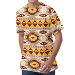 Tribal Southwestern Navajo Pattern Print Men's Velvet T-Shirt