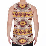 Tribal Southwestern Navajo Pattern Print Men's Velvet Tank Top