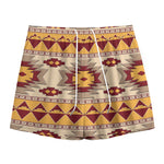 Tribal Southwestern Navajo Pattern Print Mesh Shorts