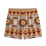 Tribal Southwestern Navajo Pattern Print Mesh Shorts