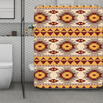 Tribal Southwestern Navajo Pattern Print Polyester Shower Curtain