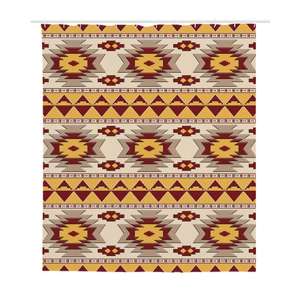 Tribal Southwestern Navajo Pattern Print Polyester Shower Curtain
