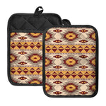 Tribal Southwestern Navajo Pattern Print Pot Holders With Pocket