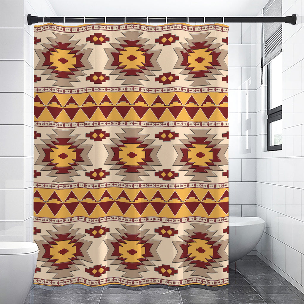 Tribal Southwestern Navajo Pattern Print Premium Shower Curtain