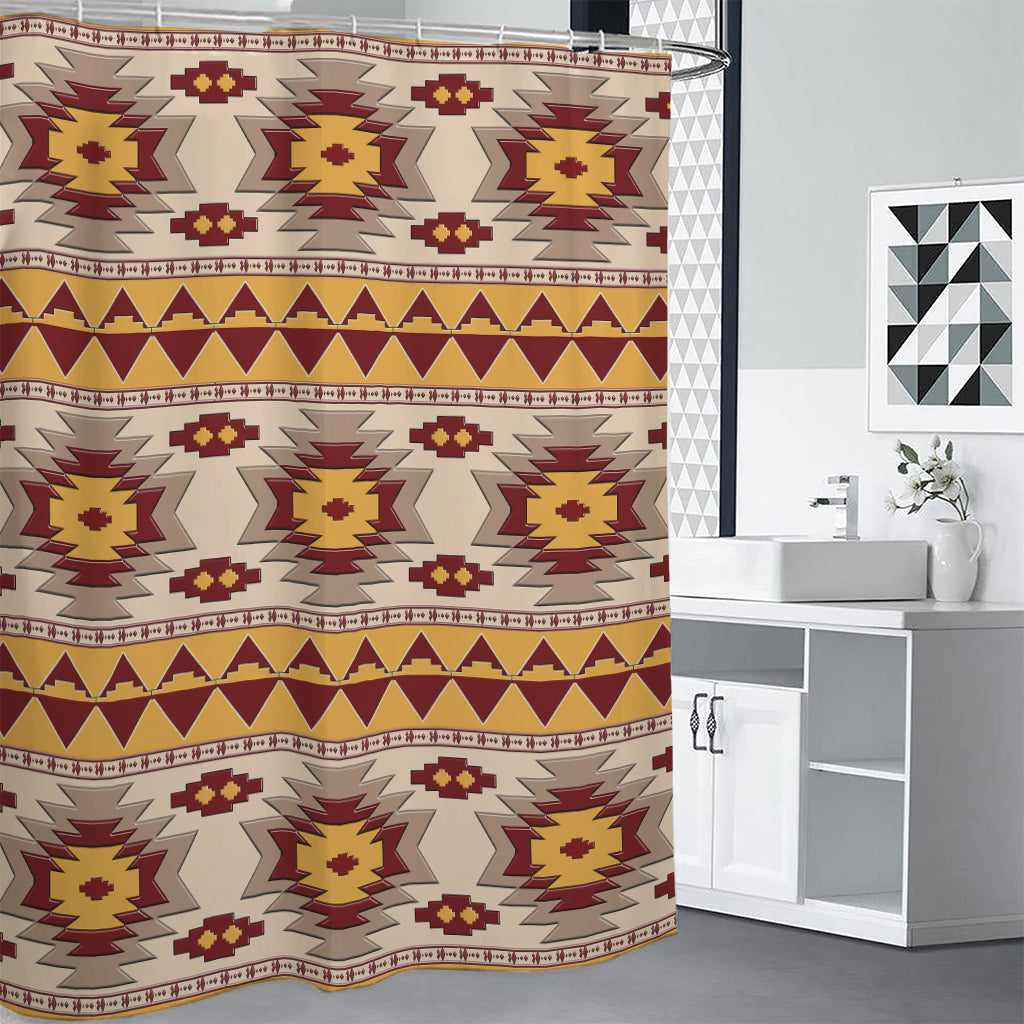 Tribal Southwestern Navajo Pattern Print Premium Shower Curtain