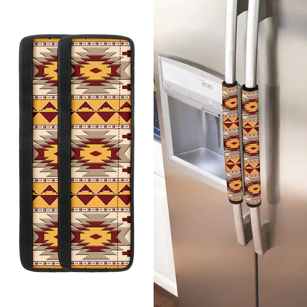 Tribal Southwestern Navajo Pattern Print Refrigerator Handle Covers