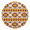 Tribal Southwestern Navajo Pattern Print Round Blanket