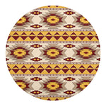 Tribal Southwestern Navajo Pattern Print Round Blanket