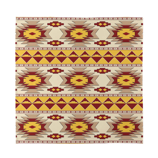 Tribal Southwestern Navajo Pattern Print Silk Bandana