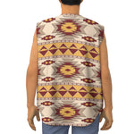 Tribal Southwestern Navajo Pattern Print Sleeveless Baseball Jersey