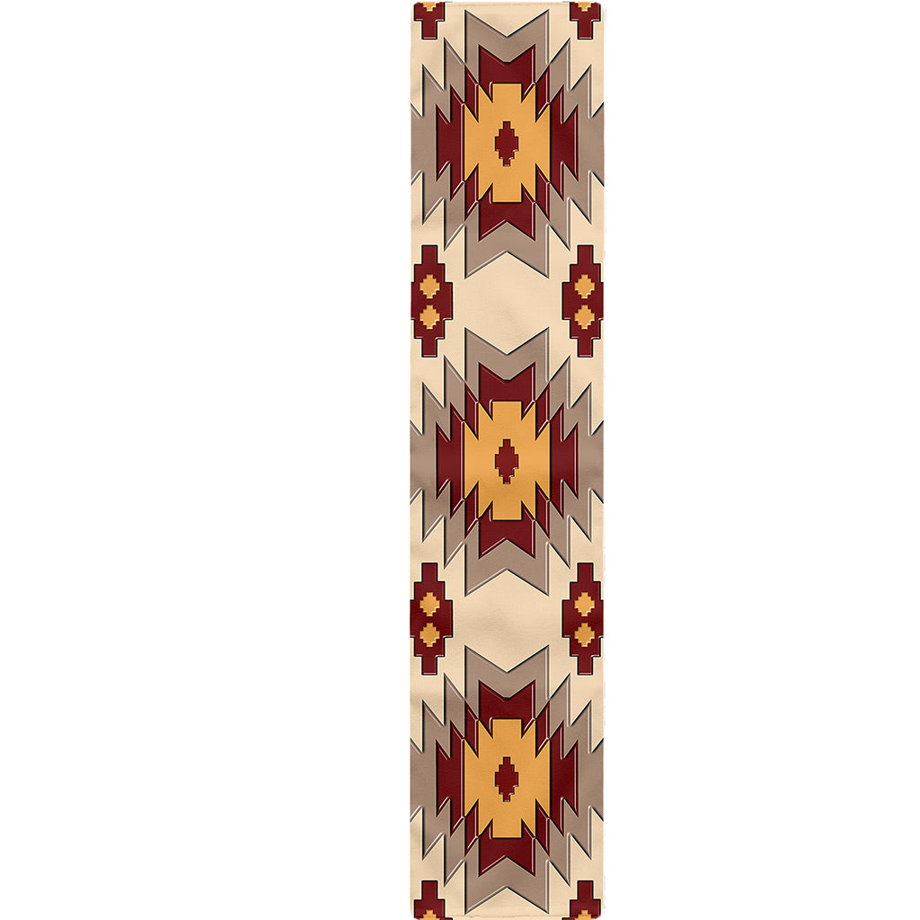 Tribal Southwestern Navajo Pattern Print Table Runner