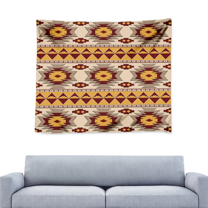 Tribal Southwestern Navajo Pattern Print Tapestry