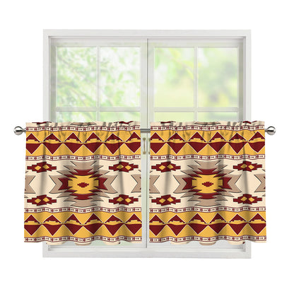 Tribal Southwestern Navajo Pattern Print Tier Curtains