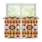 Tribal Southwestern Navajo Pattern Print Tier Curtains