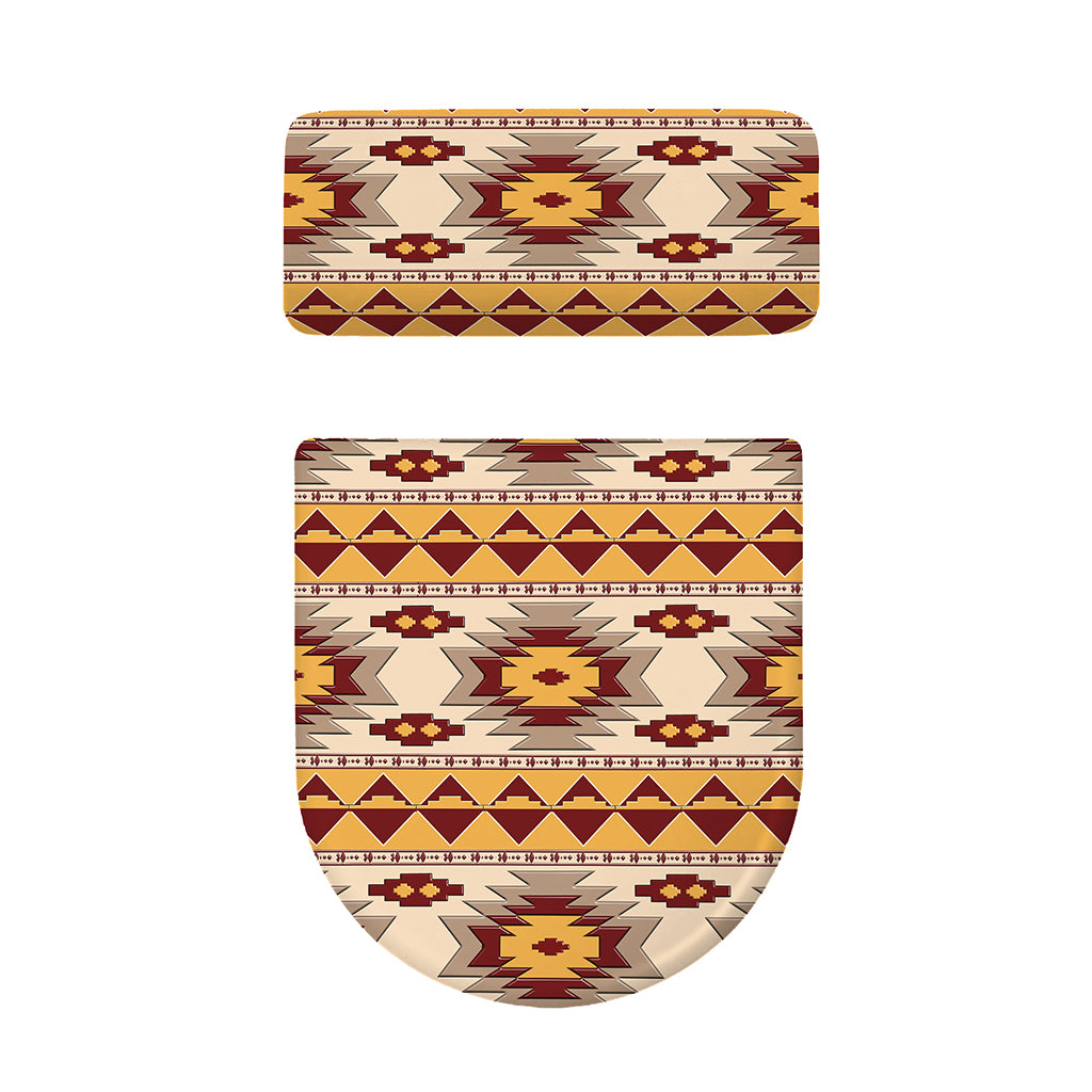 Tribal Southwestern Navajo Pattern Print Toilet Lid And Tank Cover Set
