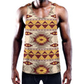 Tribal Southwestern Navajo Pattern Print Men's Workout Tank Top