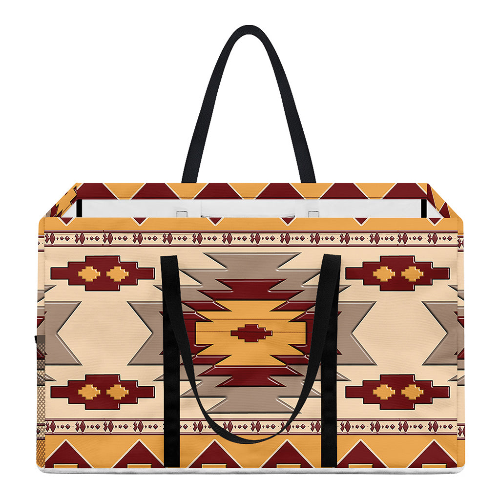 Tribal Southwestern Navajo Pattern Print Utility Tote Bag