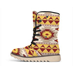 Tribal Southwestern Navajo Pattern Print Winter Boots