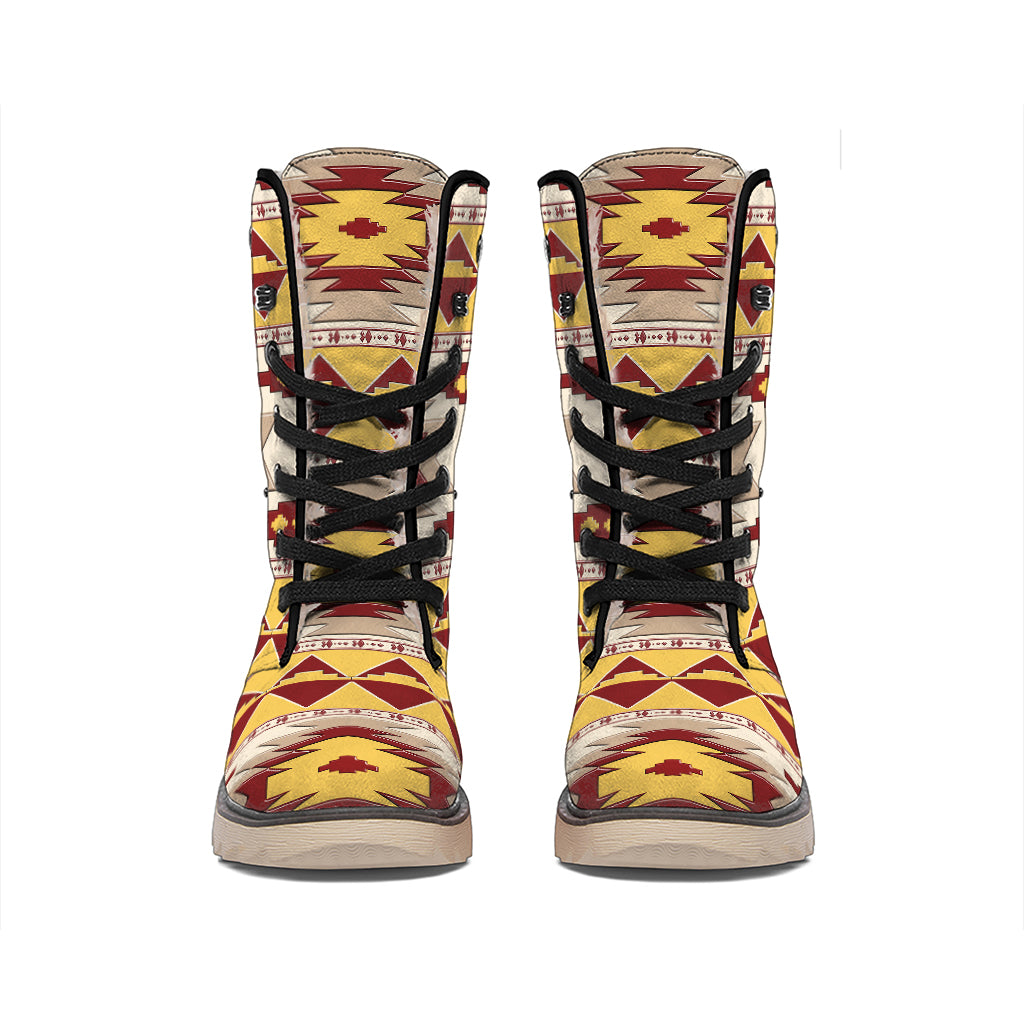 Tribal Southwestern Navajo Pattern Print Winter Boots