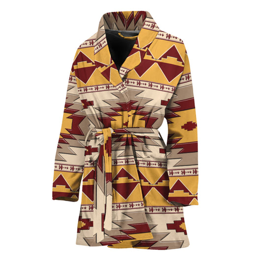 Tribal Southwestern Navajo Pattern Print Women's Bathrobe