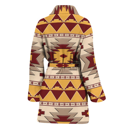 Tribal Southwestern Navajo Pattern Print Women's Bathrobe