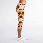 Tribal Southwestern Navajo Pattern Print Women's Capri Leggings
