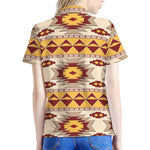 Tribal Southwestern Navajo Pattern Print Women's Polo Shirt