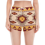 Tribal Southwestern Navajo Pattern Print Women's Split Running Shorts