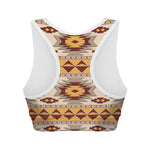 Tribal Southwestern Navajo Pattern Print Women's Sports Bra